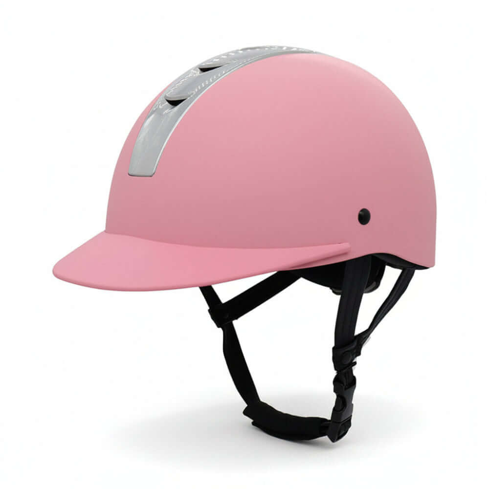 Ucaco Dora Premium Riding Helmet in pink color, showcasing luxury, sporty design and safety features.