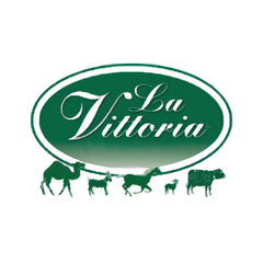 Logo of La Vittoria featuring various farm animals, representing quality feeds like HAYPACK TIMOTHY.