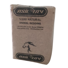 Asil Tay PINE WOOD SHAVINGS package for premium animal bedding, 100% natural, suitable for a hygienic stable environment.