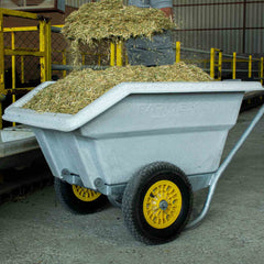 عربة يدوية بعجلات مقاس 300 لتر - بيضاء (متوفرة في المتجر فقط) - الطلب المسبق