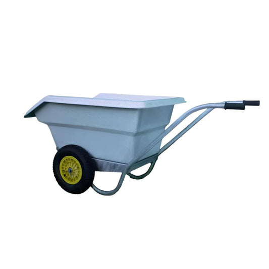 عربة يدوية بعجلات مقاس 300 لتر - بيضاء (متوفرة في المتجر فقط) - الطلب المسبق