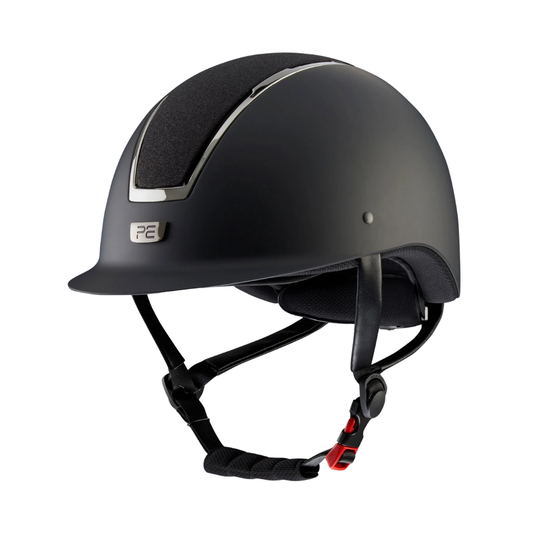 Alzarrab PE Odyssey Horse Riding Helmet-Black showcasing premium safety and style for riders in Dubai.