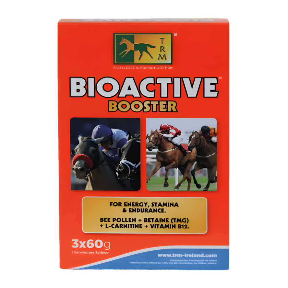 TRM Bioactive Booster package for horses on a white background