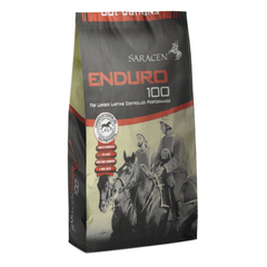 ENDURO 100-SARACEN UK premium stamina feed bag for horses, designed for sustained stamina and controlled performance.