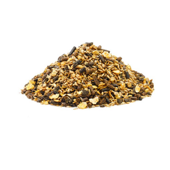 "ENDURO 100‑SARACEN UK mixed with forage for slow-release energy" 💧🌾Heap of mixed seeds and grains on a white background