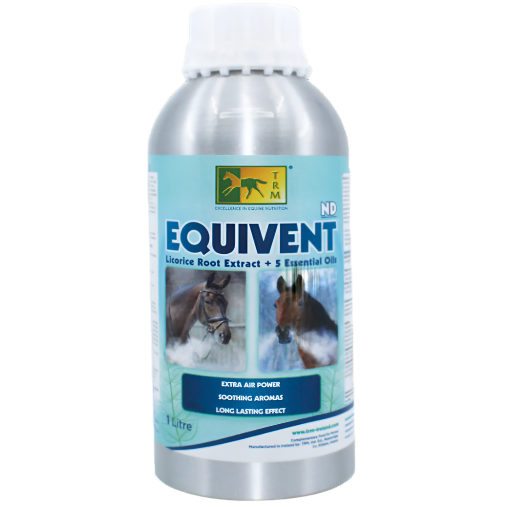 Bottle of Equivent with images of horses on a white background