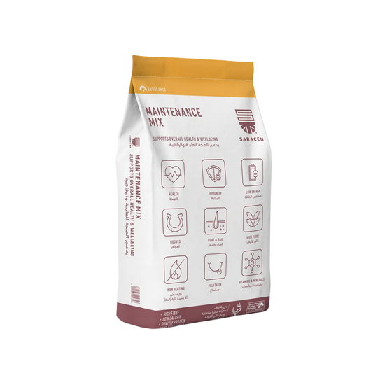 MAINTENANCE MIX - Low Energy High Fibre Horse Feed from Saracen UK, supports health and wellbeing.