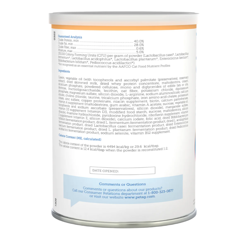 Nutritional label on a white background