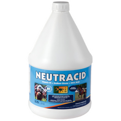 Neutracid container with blue label on a white background