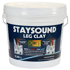 Staysound Leg Clay container with label on a white background