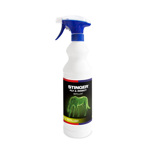 STINGER FLY & INSECT REPELLENT spray bottle for effective insect protection for horses.