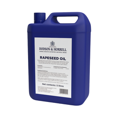D&H Rapeseed Oil 5 litres container for horses providing slow-release energy and omega 3 fatty acids.