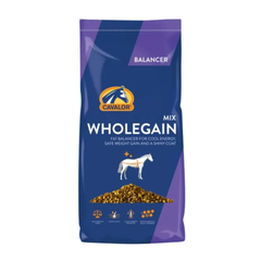Cavalor WholeGain mix, a high-fat balancer for safe weight gain and a shiny coat.