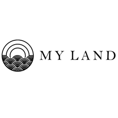 Logo of My Land featuring stylized waves and an arch, representing the brand's identity.LEADER'S SPIRIT special grass mix package on hay, premium forage for horses.