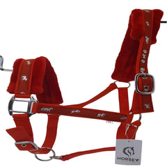 NYLON HALTER-WITH FLEECE-MULTI COLOUR