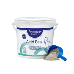 Protexin Acid Ease equine supplement for gastric health in horses and foals, 1.5 kg bucket with scoop.