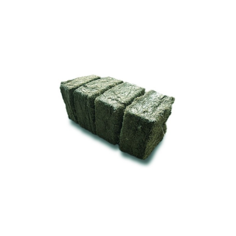 HAYPACK TIMOTHY bales stacked for horses, made from premium Italian Timothy hay, high in digestible long fibre.