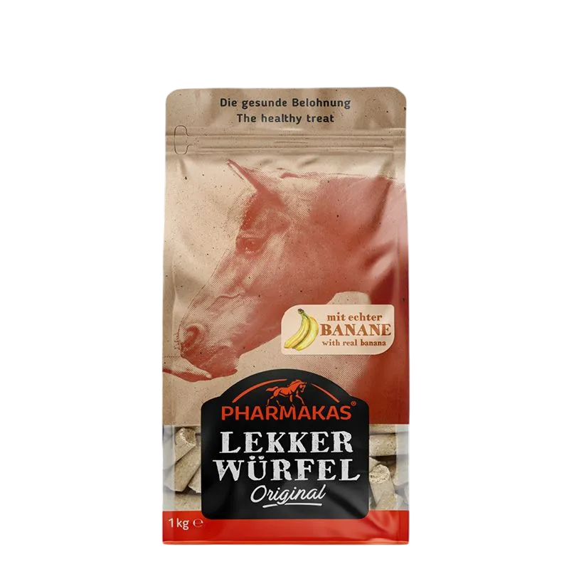 PHARMAKAS® LEKKERWÜRFEL-1 KG-(BANANA)-GERMANY