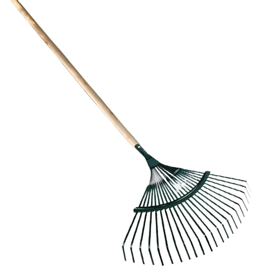STEEL RAKE WITH WOODEN HANDLE