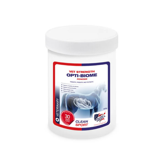 OPTI BIOME Powder from Equine America for digestive support and healthy gut microbiome in horses.