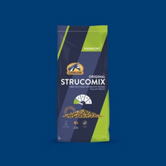 Cavalor STRUCOMIX ORIGINAL horse feed package with fiber-rich muesli for healthy horses.