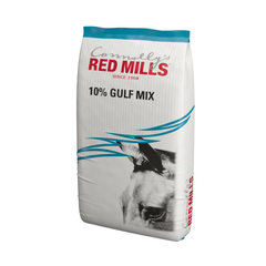 10% GULF MIX horse feed by RED MILLS in a bag, designed for horses in light work and Gulf climate.